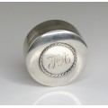 cutiuta argint " pill box". monograma " F A". atelier Ciardetti, Italia